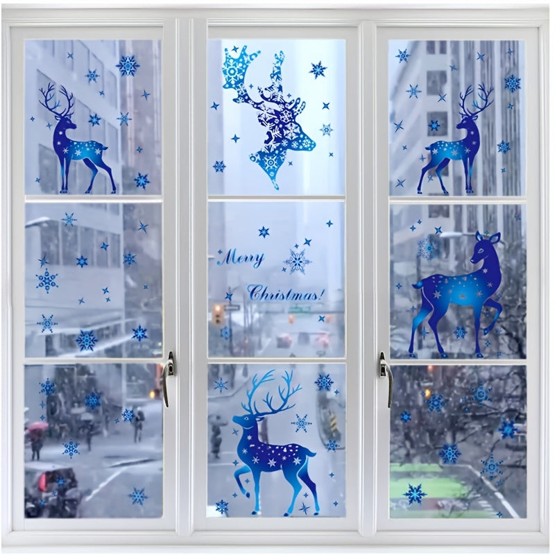 Christmas Window Films - Snowflake & Deer - Holiday Decor