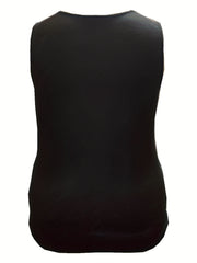  Colorblock Stripe Print Round Neck Tank Top