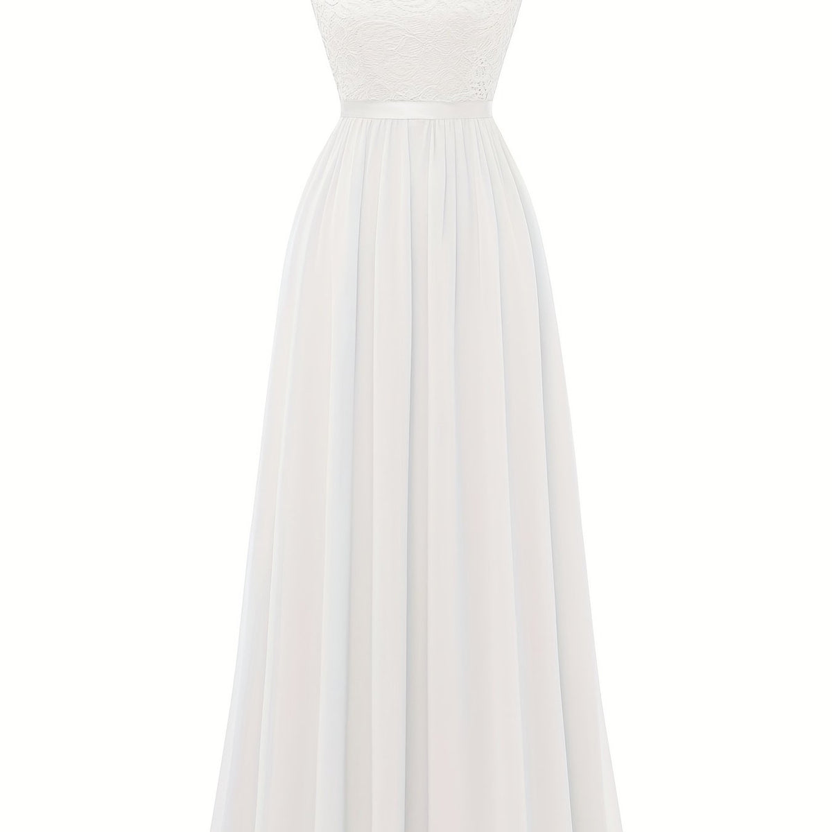 Lace Pleated Bridesmaid Dress Spaghetti Strap Wedding Party Dress
