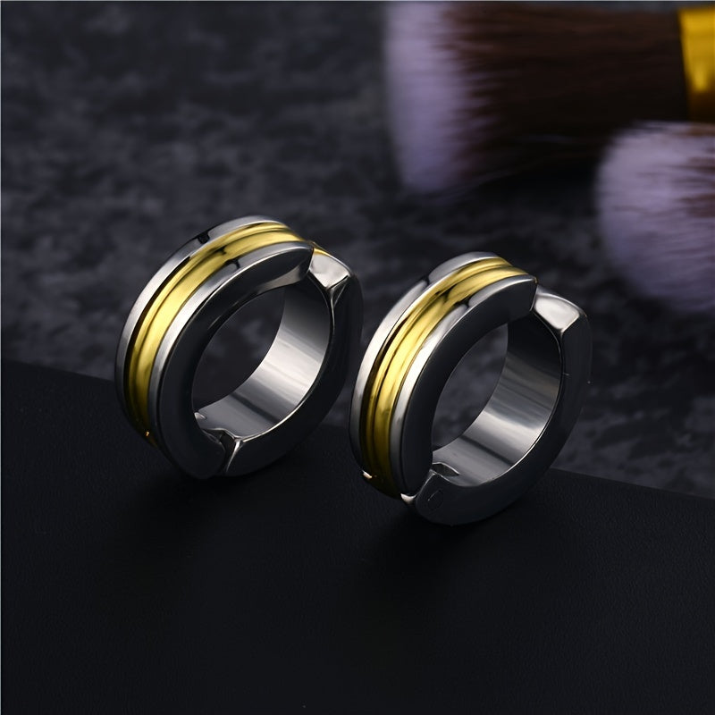 1PC Punk Titanium Steel Ear Clip Earrings