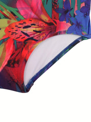 Toddlr Girl Plant & Parrot Graphic Cami Swimsuit Kids Beach Clothes