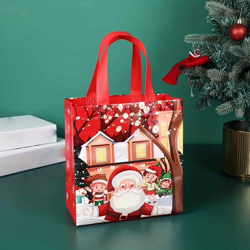 Christmas Pattern Storage Handbag Lightweight Non woven Bag