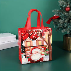 Christmas Pattern Storage Handbag Lightweight Non woven Bag