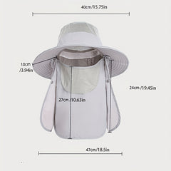 Unisex Quick Drying Sunshade Bucket Hat for Outdoor Travel