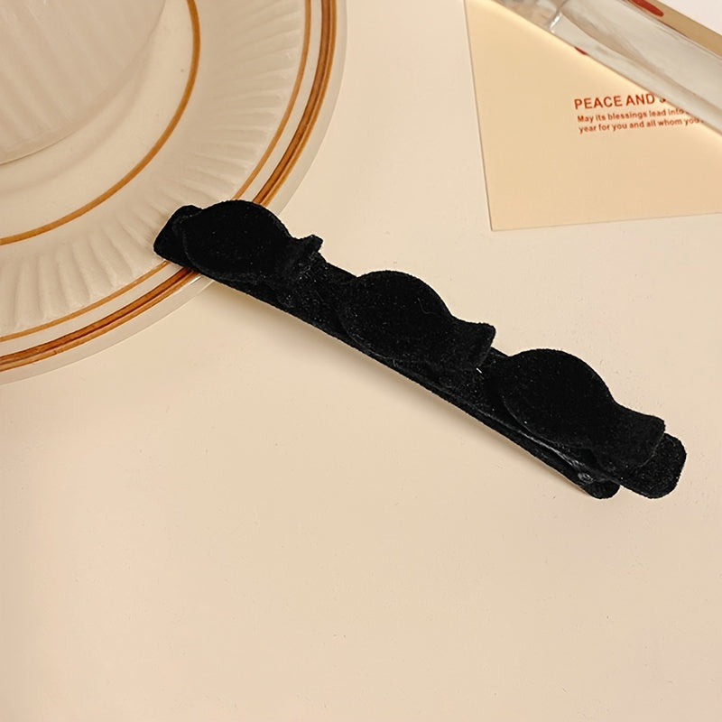Velvet Hair Clip Braided Side Clip Women Hair Accessories Barrette