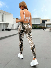 Tie Dye High Waist Yoga Leggings with Butt Lift - Stylish Activewear
