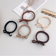 5Pcs High Stretch Hair Tie Elastic Brim Bundle Hair Rope