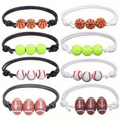 Sports Bracelet for Rugby Baseball Basketball Football Fans
