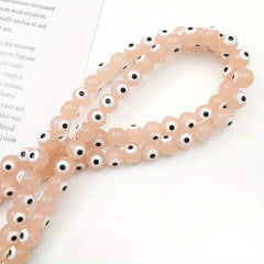 40pcs Glass Eye Beads Round Colorful Spacer Beads DIY Jewelry Making