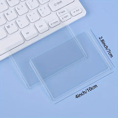 10pcs Clear Postcard Holders Transparent Id Card Cases Pockets