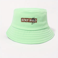 Leopard Bucket Hat Green Printed Fisherman Cap