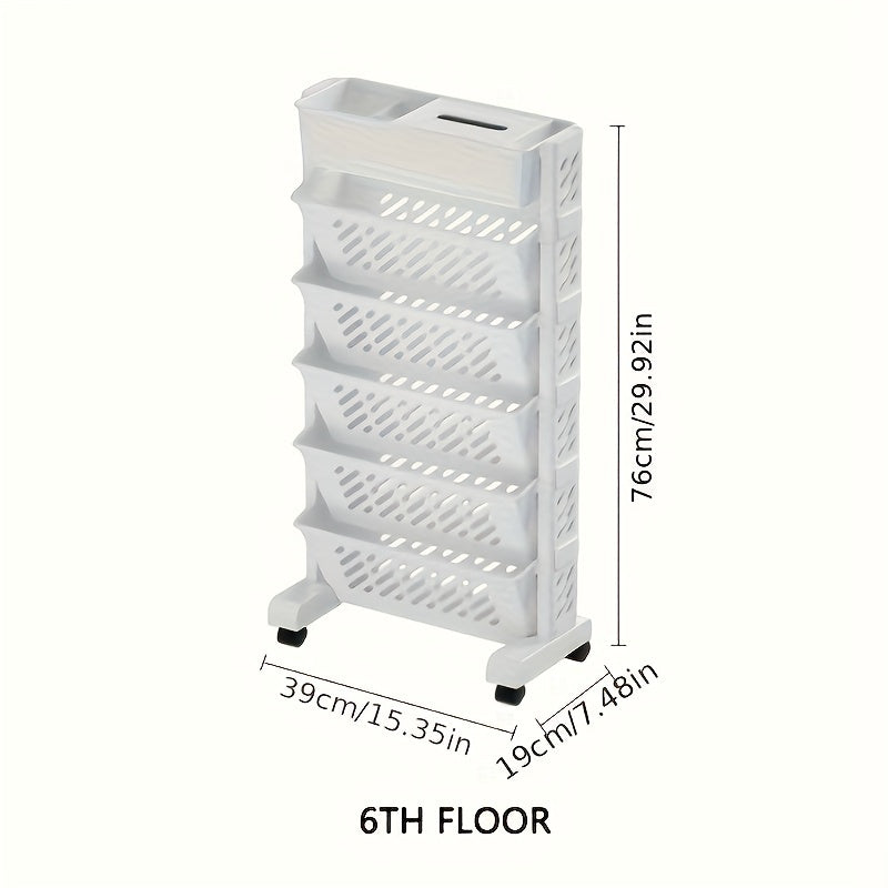 1PC Combinable Office Bookshelf 5-6 Layers Storage Rack
