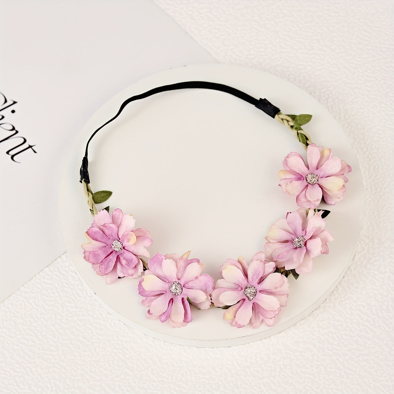Boho Flower Wreath Hair Band Sweet Garland for Women Girls