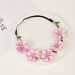 Boho Flower Wreath Hair Band Sweet Garland for Women Girls