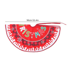 Christmas Print Tree Dress Cartoon Round Elk Christmas Tree Decoration