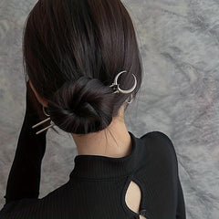Chinese Style Meniscus Hairpin Bun Headdress Hair Accessories