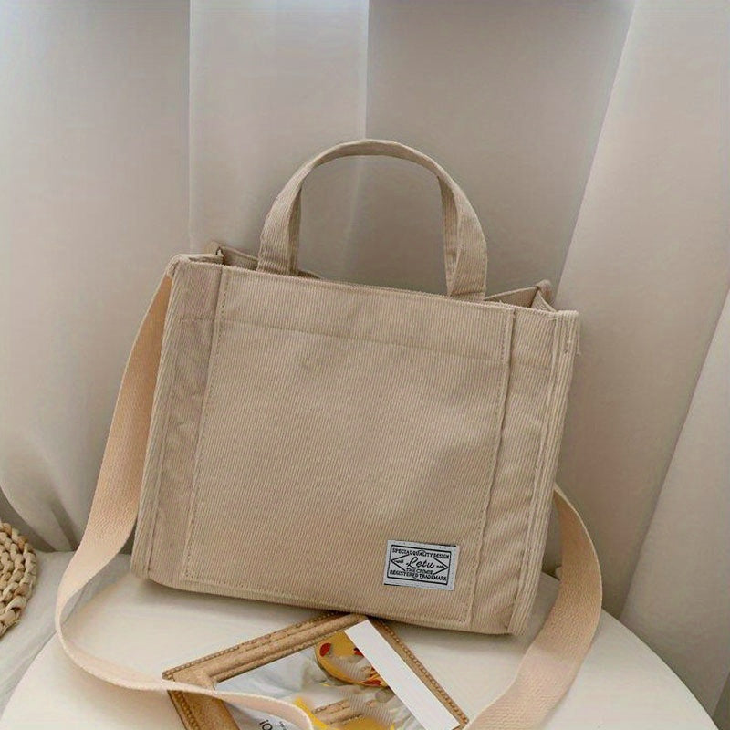 Corduroy Crossbody Bag Women's HandBag Casual Shoulder Bag