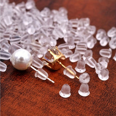 100pcs Silicone Earring Back Stoppers for Stud Earrings DIY Accessories