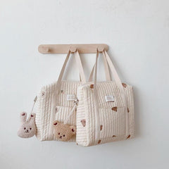 Mommy Bag Embroidery Satchel Outdoor Travel Baby Storage Bag
