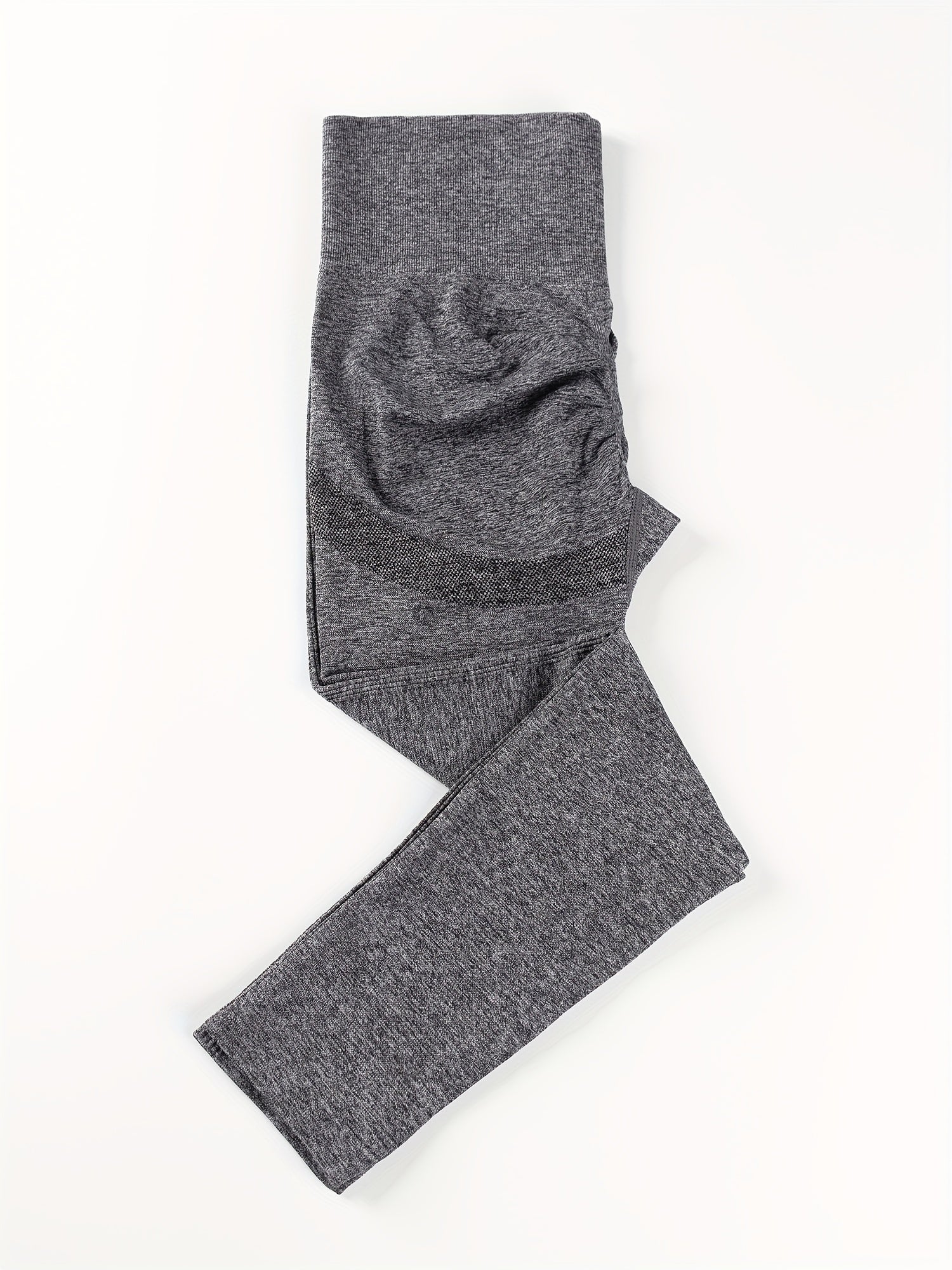  Ribbed High Rise Stretch Leggings