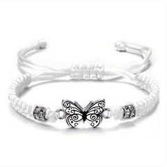 Butterfly Charm Rhinestones Adjustable Bracelet Boho Style