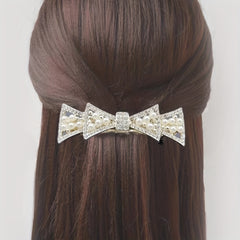 Faux Pearl Rhinestone Hair Clip Non Slip Hair Accessory