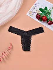 3 Pack Plus Size Lace Trim Low Rise Panties Set