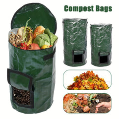 2pcs Reusable Compost Bin Bag for Garden Yard Waste