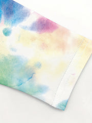3pcs Girls Cartoon Unicorn And Butterfly Tie Dye Athletic Leggings