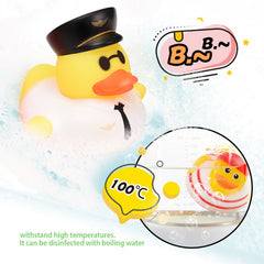 25pcs Rubber Ducks Bath Toys Storage Net for Holidays
