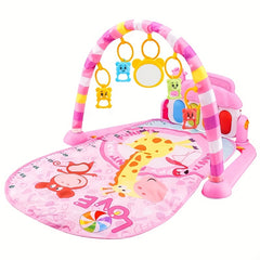 2-in-1 Baby Fitness Rack & Piano Play Mat - Educational Crawling Mat