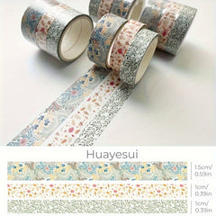 3 Rolls Basic Style Washi Tape Set - Decorative Masking Tape