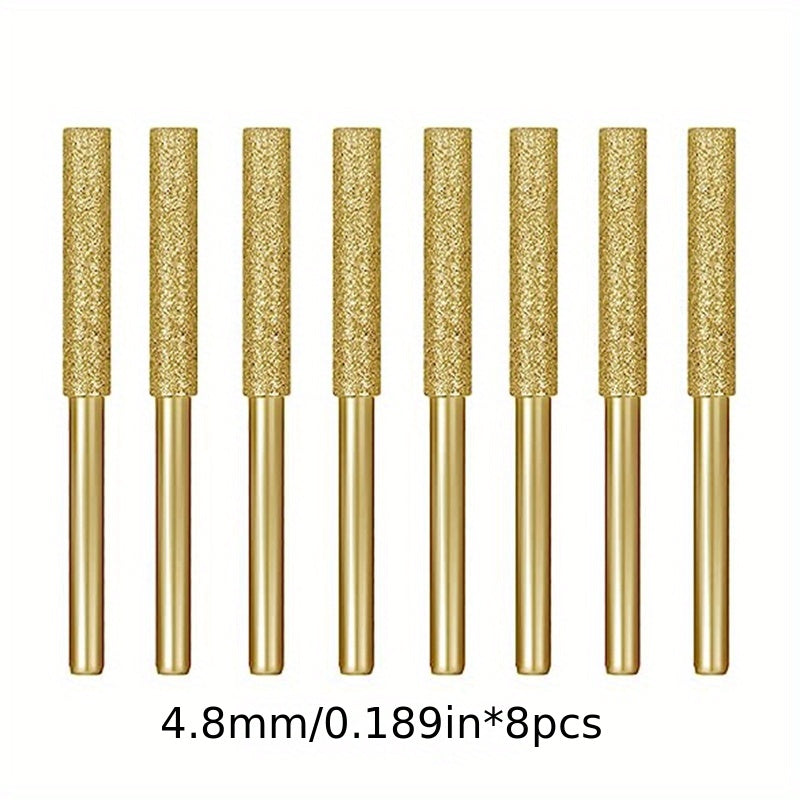 8pcs Diamond Chainsaw Sharpener Stone File High Hardness