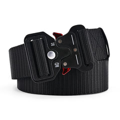 Outdoor Sports Tactical Belt Plastic Snap Canvas Belt 3 Colors