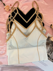 4pcs Colorblock Wireless Push Up Bra Women's Lingerie & Underwear