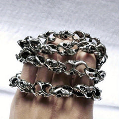 Punk Style Belt With Skull Chain For Men
