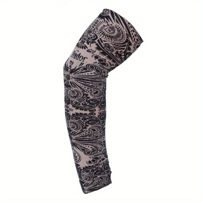 Tattoo Arm Sleeves UV Protection Sunproof Long Sleeve Elastic Sleeves
