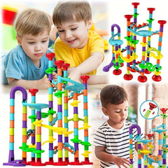 Colorful Marble Run Building Blocks 3D Rolling Maze Game for Kids