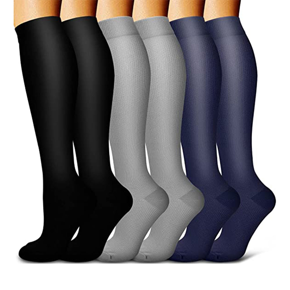 6 Pairs Copper Compression Socks 15-20mmHg Graduated Compression