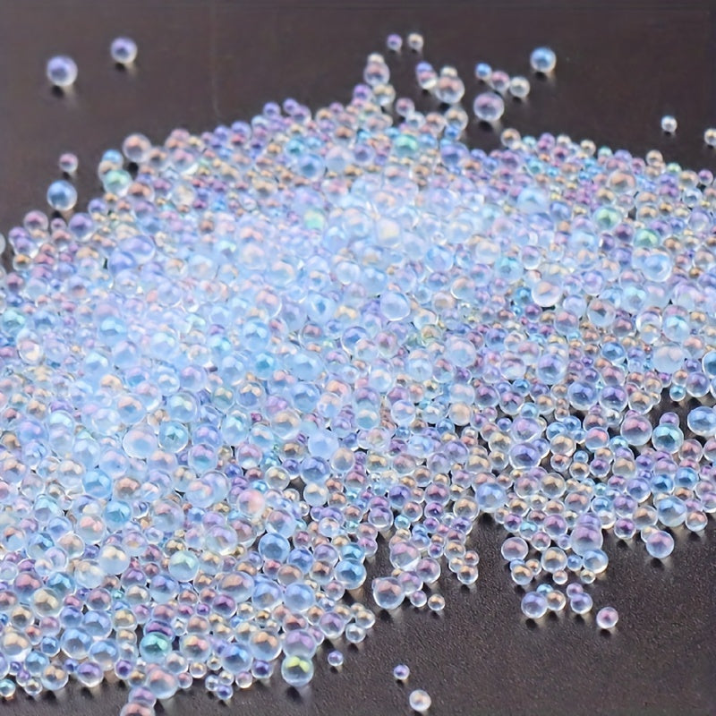 Mini Bubble Nail Beads and Rhinestones for Crafts and Nail Art
