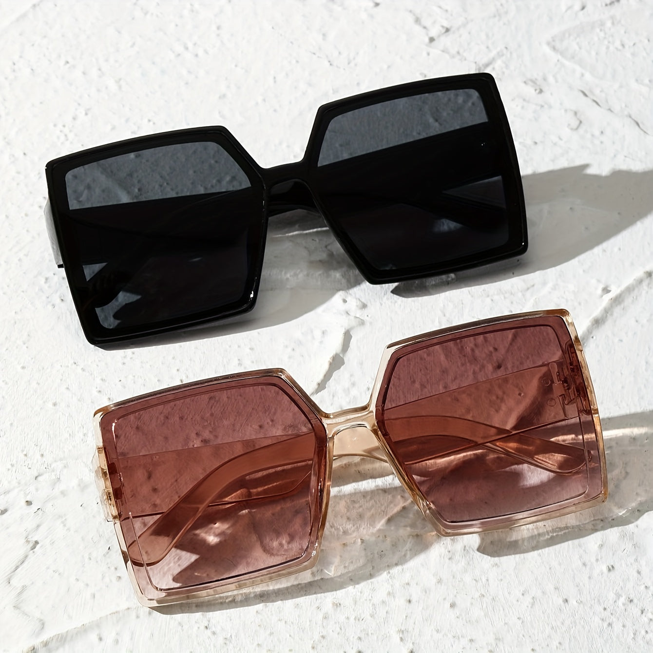 Square Sunglasses Large UV400 Sun Shades Driving Beach Travel