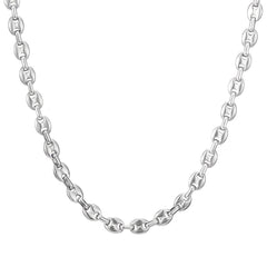 Men Stainless Steel Coffee Bean Necklace 22in Long Golden Steel