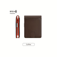 RFID Blocking Slim Bifold Leather Men's Wallet Gift
