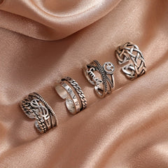 Smile Face Letter Rings For Men Finger Accessories