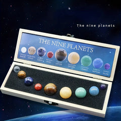 Natural Crystal Gemstones Nine Planets Solar System Ornaments