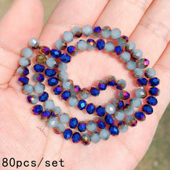 Plated Crystal Beads 4-8mm for DIY Bracelet Jewelry Making