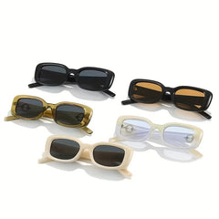 Y2K Square Sunglasses Hiphop Metal Planet Decor Beach Party Club UV400