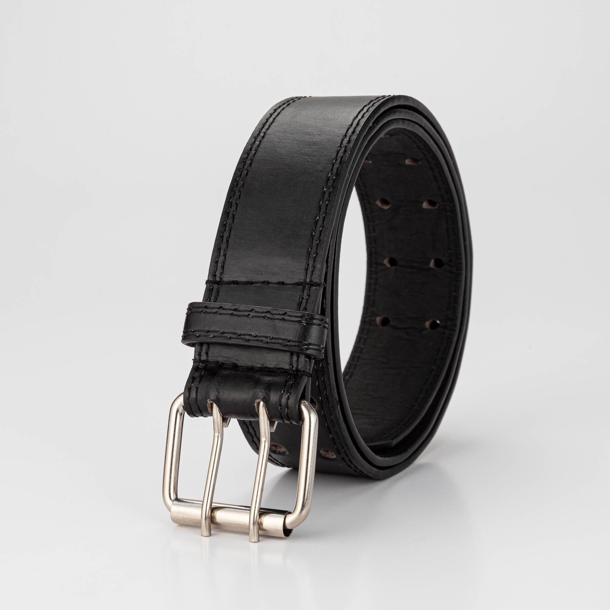 PU Leather Two Hole Adjustable Buckle Belt For Jeans Pants