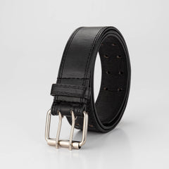 PU Leather Two Hole Adjustable Buckle Belt For Jeans Pants