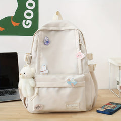 Large Capacity Nylon Backpack Durable Lightweight School Travel Bag